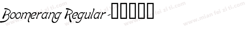 Boomerang Regular字体转换